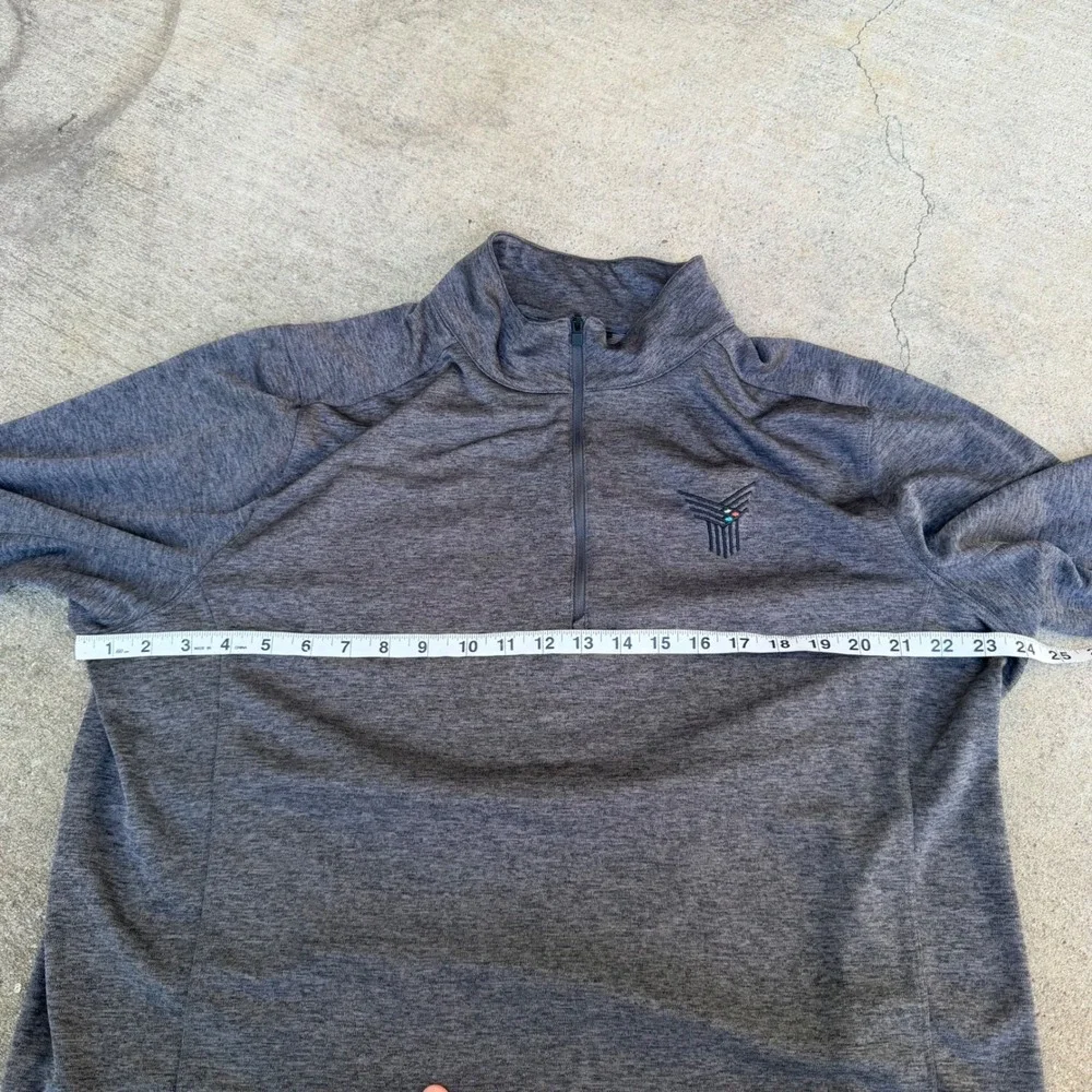 OGIO Pegasus Mens Quarter Zip Pullover Heathered Grey Golf Sweater Large